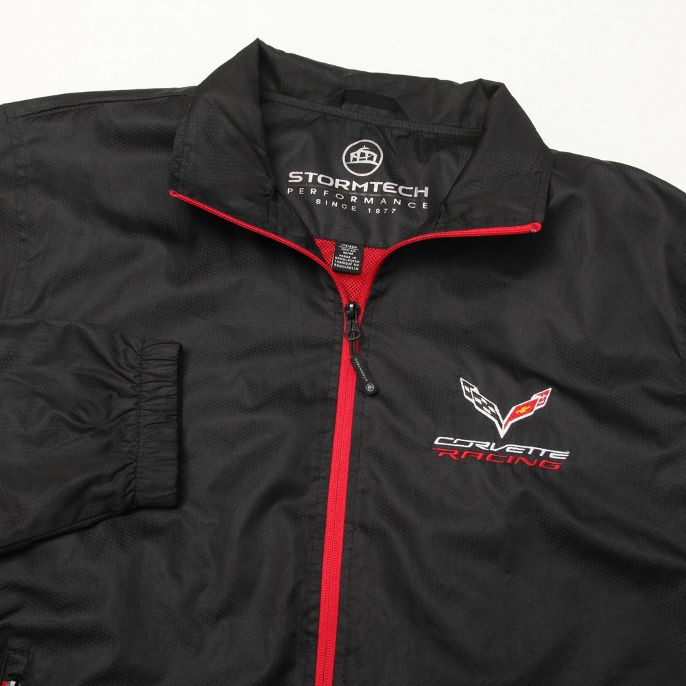 Stormtech Corvette Racing C7R Men's Black Full Zip Performance Jacket Size M